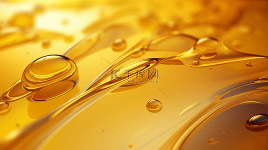 金色美容背景图片_金色生物分子精华气泡背景19