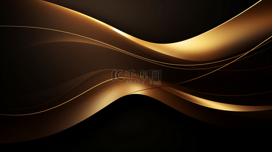 优雅黄金背景图片_豪华背景带有黄金弯线和闪光灯效元素
