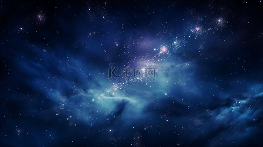 天空夜晚背景背景图片_抽象的神奇星系背景。