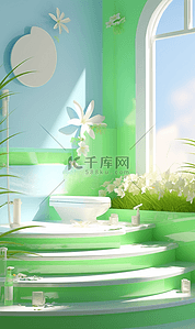 创意产品展示背景图片_背景淘宝电商产品展示3D展台创意设计