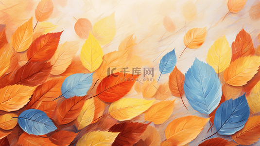 秋天植物背景图片_秋天落叶唯美秋季黄色树叶背景12