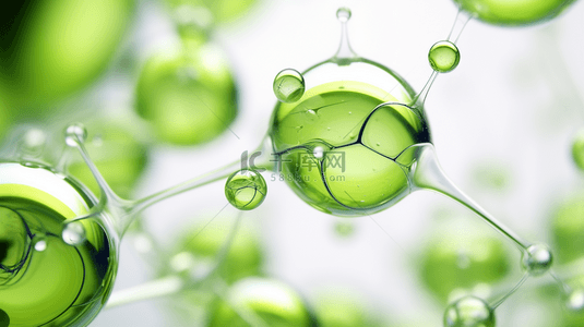 绿色生物分子胶体图片背景2
