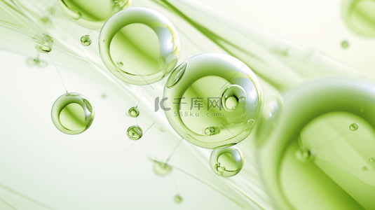 绿色美容背景图片_绿色生物分子胶体图片背景7