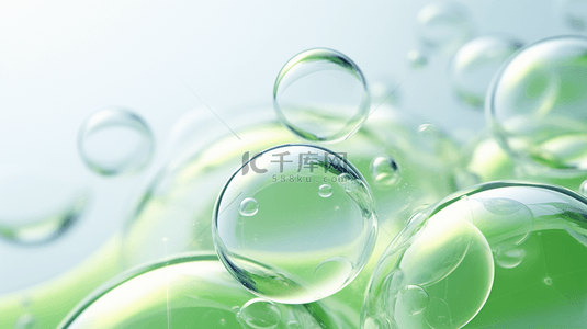 绿色生物分子胶体图片背景1