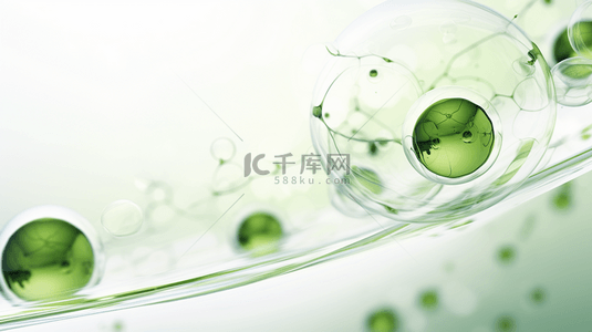 绿色生物分子胶体图片背景16