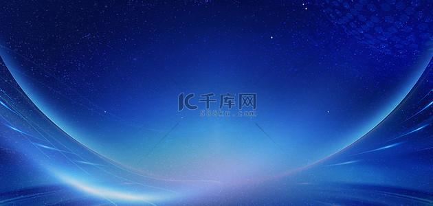 banner波点背景图片_科技光线星空蓝色商务banner