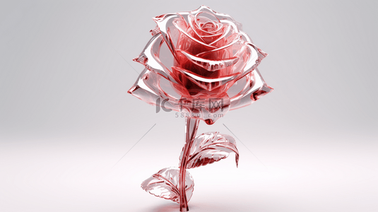 晶莹剔透的水晶玫瑰