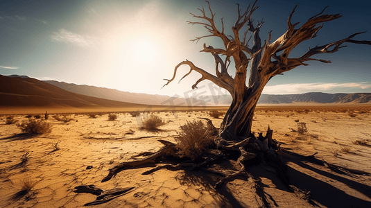 沙漠中的一棵枯树3