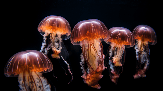 深海中发光的水母3