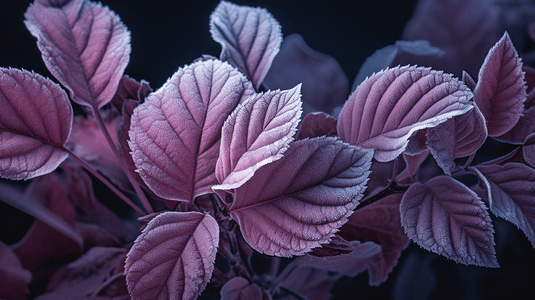 紫色的植物叶片特写2