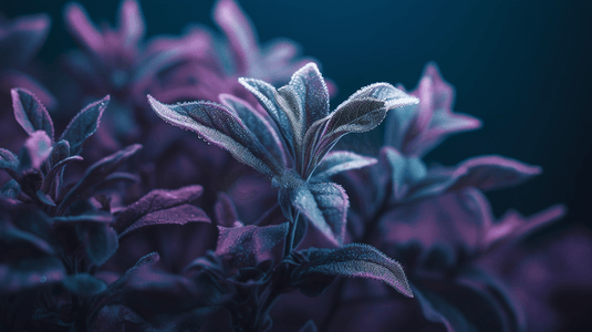 紫色的植物叶片特写1