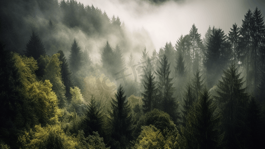 布满了浓雾的森林3