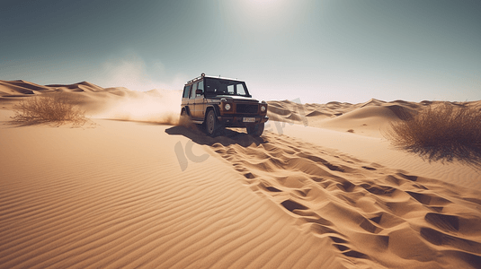 穿越沙漠的越野车3