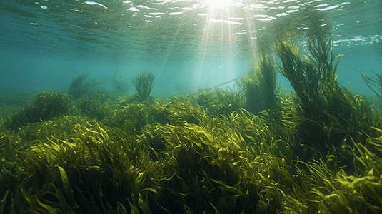 海水中漂浮的海藻1