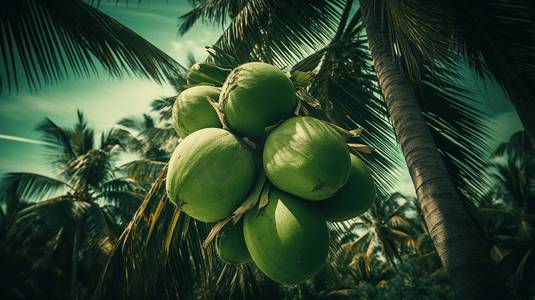 青椰树椰子特写1