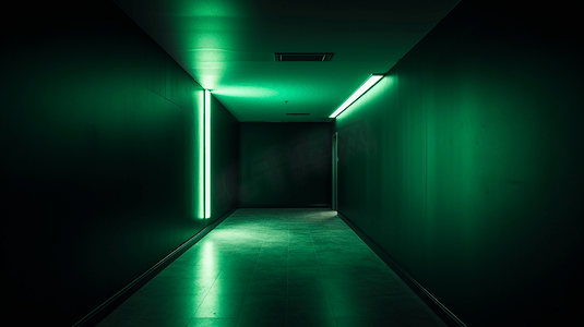 黑暗的房间里有白光和绿光02