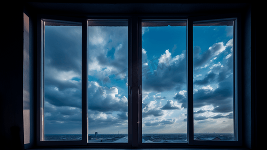 窗户外的蓝天白云3