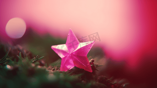 一颗粉色星星的模糊图像1