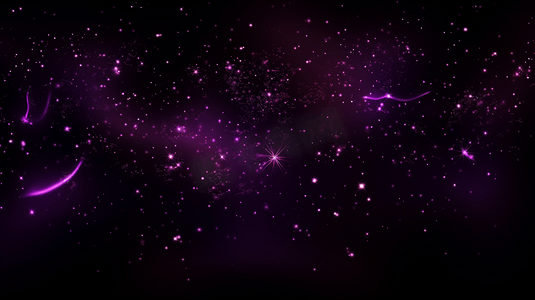 紫色星星摄影照片_紫色和黑色相间的背景上面有星星1