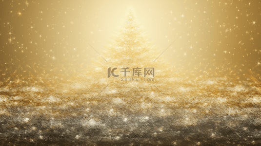 金色未来感梦幻圣诞树背景10
