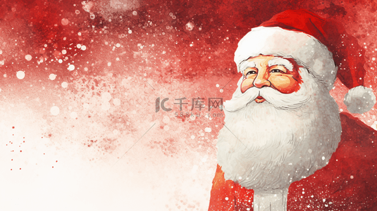暖色可爱背景图片_暖色可爱卡通圣诞老人圣诞节背景7