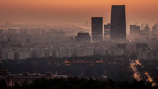 北京国贸的夜景剪影3