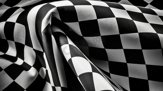 黑白格子格子摄影照片_黑白格子织物1