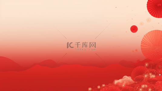 国风花瓣背景图片_中国红春节喜庆节日背景3