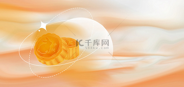 传统中秋节月饼背景图片_中秋节月饼黄色艺术风背景