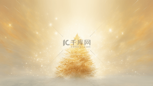 金色未来感梦幻圣诞树背景3