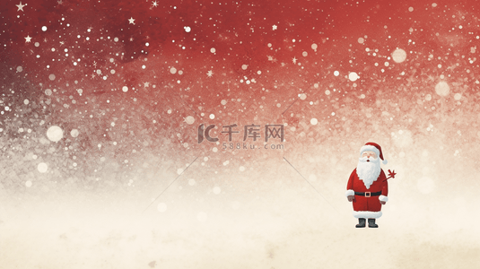 暖色可爱背景图片_暖色可爱卡通圣诞老人圣诞节背景9