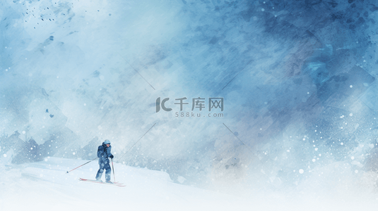 极限运动女背景图片_白色雪地雪山极限运动滑雪