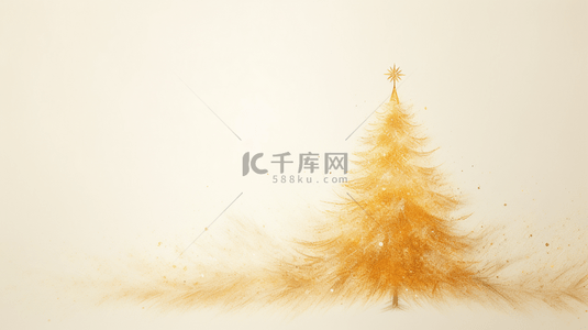 金色未来感梦幻圣诞树背景15