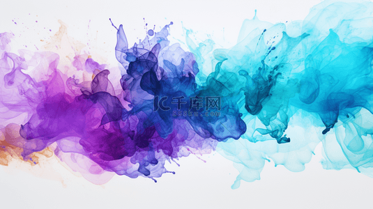 彩色颜料刷背景图片_水彩抽象画笔刷的背景。