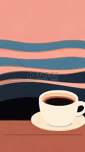 一杯咖啡香浓咖啡潮流抽象背景4