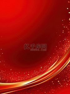 国庆红色背景金色流线6