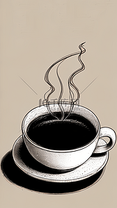 时间简约背景图片_一杯咖啡香浓咖啡潮流抽象背景8