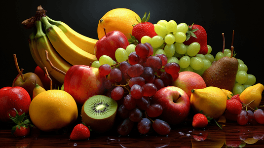 很多水果堆放在桌子上果蔬食物6
