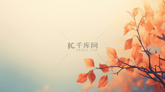 秋日枫叶背景图片_秋日唯美红色树叶背景3