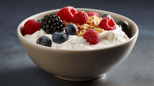 水果酸奶燕麦美食食物早餐减肥减脂餐