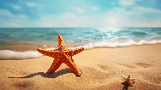 海星沙子大海沙滩海滩风景摄影图9