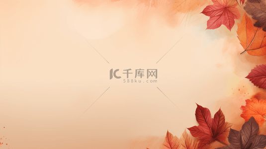秋日枫叶背景图片_秋日唯美红色树叶背景
