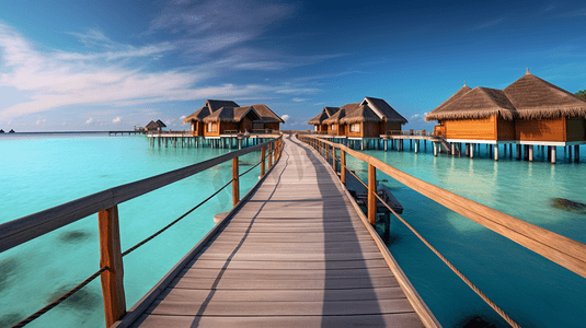 马尔代夫海岛度假大海旅游旅行东南亚水屋