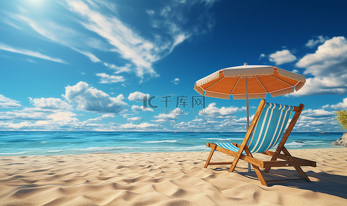 夏季沙滩太阳浴旅行