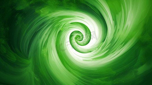 一张绿白相间的漩涡图片