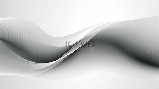 现代时尚的灰色波浪样式横幅设计向量