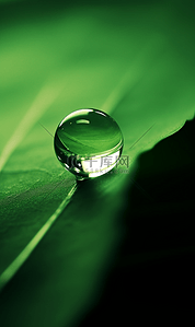 绿色露珠背景图片_二十四节气白露一滴露珠背景