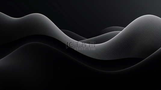 黑色中背景图片_抽象的玻璃光泽曲线波浪图案，呈现在橙色现代奢华未来主义背景的向量图中。