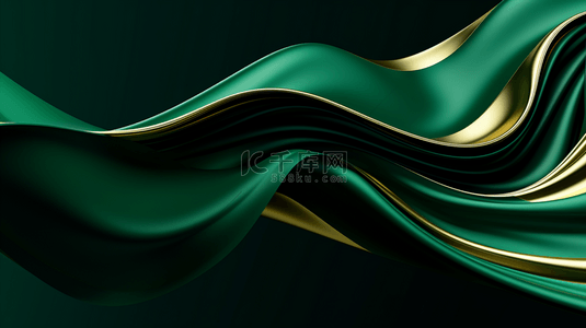 绿色元素海报背景图片_豪华现代3D背景渐变抽象绿色风格设计