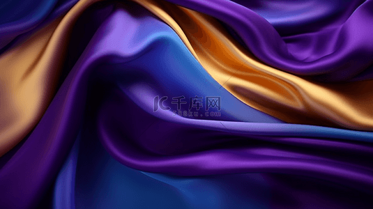彩虹抽象线条背景图片_光滑的液态黑色与金色线条背景设计
